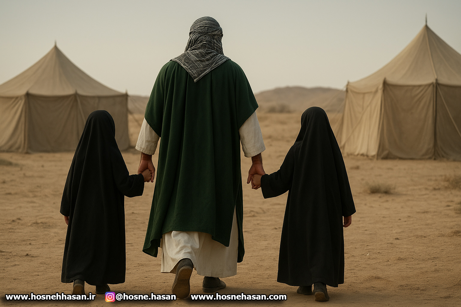 صفورا و طهورا به همراه امام حسین